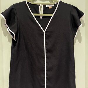 Calvin Klein Black and White Women's Top Size XS